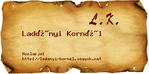 Ladányi Kornél névjegykártya