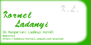 kornel ladanyi business card